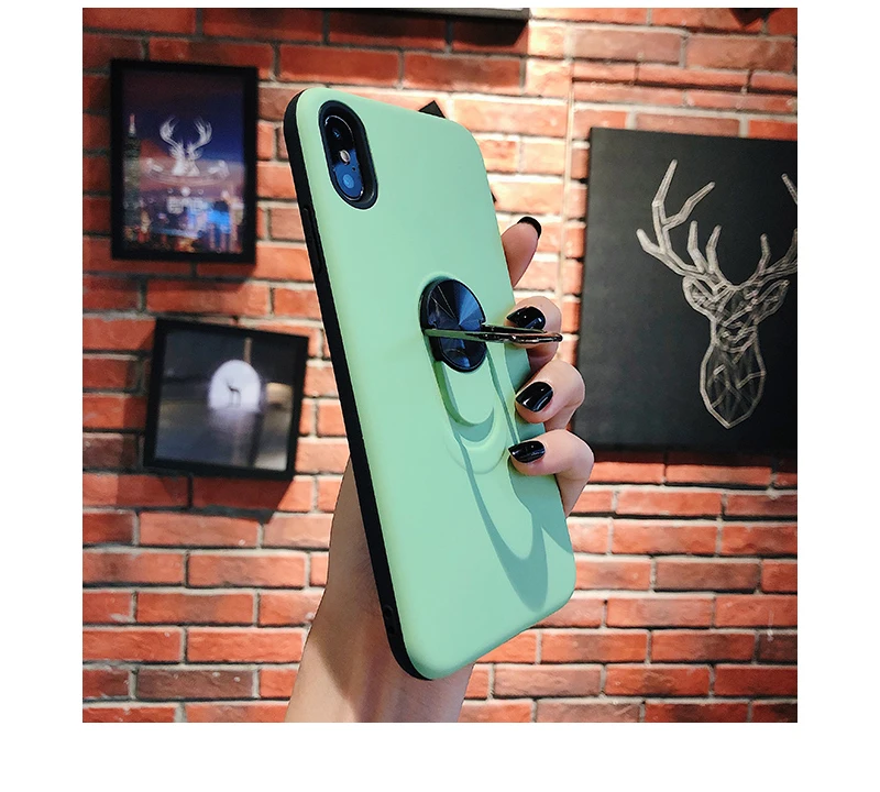 Магнитный чехол для телефона с кольцом iphone XS max XR X Силиконовый защитный 8plus 7 7Plus 6 6S