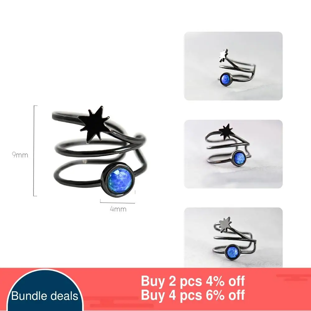 Thaya астрограф хрящи клипсы серьги опал драгоценный камень не пирсинг обруч