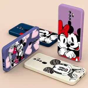 cute mickey mouse disney for oppo a93s a74 a94 5g ax5 a31 find x3 x2 lite neo f17 f11 pro f7 f5 liquid silicone phone case free global shipping