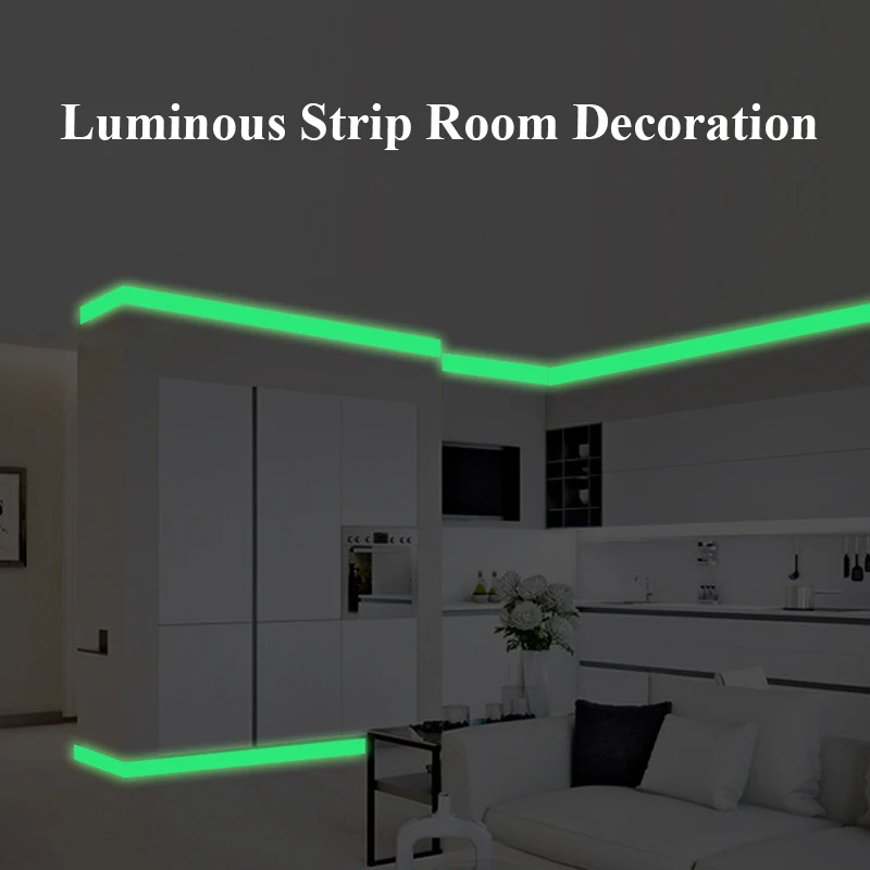 

Luminous Home Decoration Decals With Skirting Wall Stickers Living Room Bedroom Environmentally Friendly DIY Strip Stickers