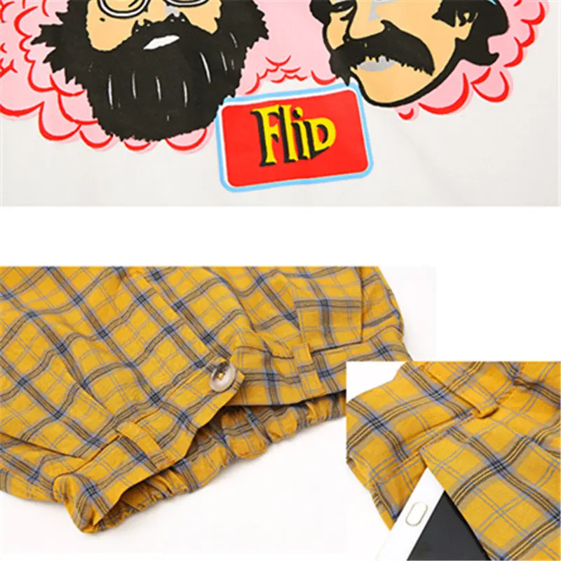 

Children's Sports Suit White/Black Pullover Sweatshirt+Hole Plaid Trousers Teenage Girls Clothes Set Casual 9 10 11 12 13 14Year