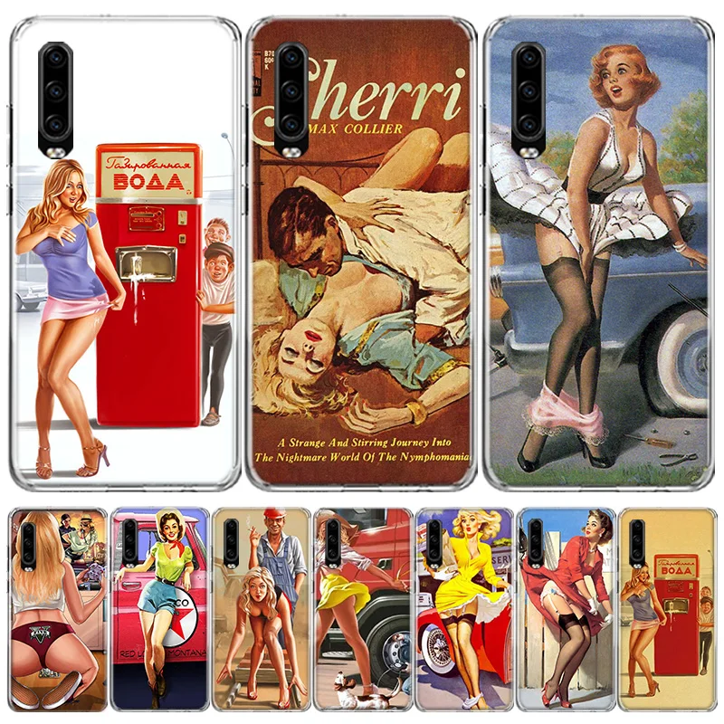 Сексуальный чехол для телефона для девушек WW2 Vintege для Huawei P30 Lite P10 P20 P40 P50 Mate 40 Pro 10 20 30 Capa Coque Shell