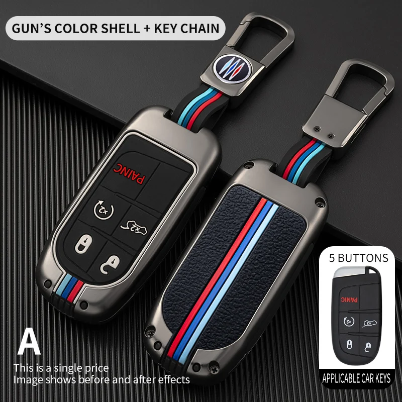 Car Remote Key Full Cover Case Keychain For Fiat Jeep Renegade Grand Dodge Ram 1500 Journey Charger Dart Challenger Chrysler | Автомобили