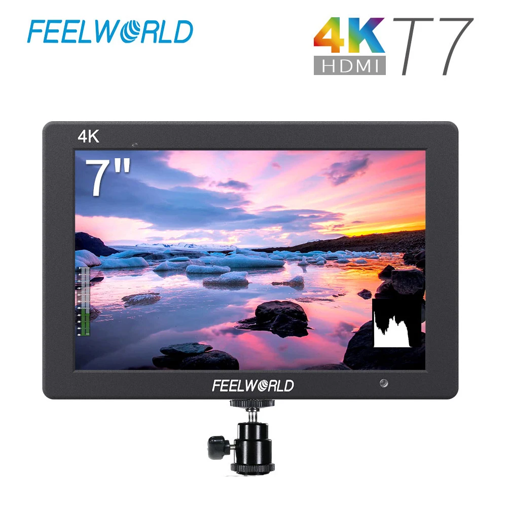 

7-дюймовый IPS 1920x1200 HDMI полевой монитор Feelworld T7 для камеры с поддержкой 4K входной выходной видеомонитор