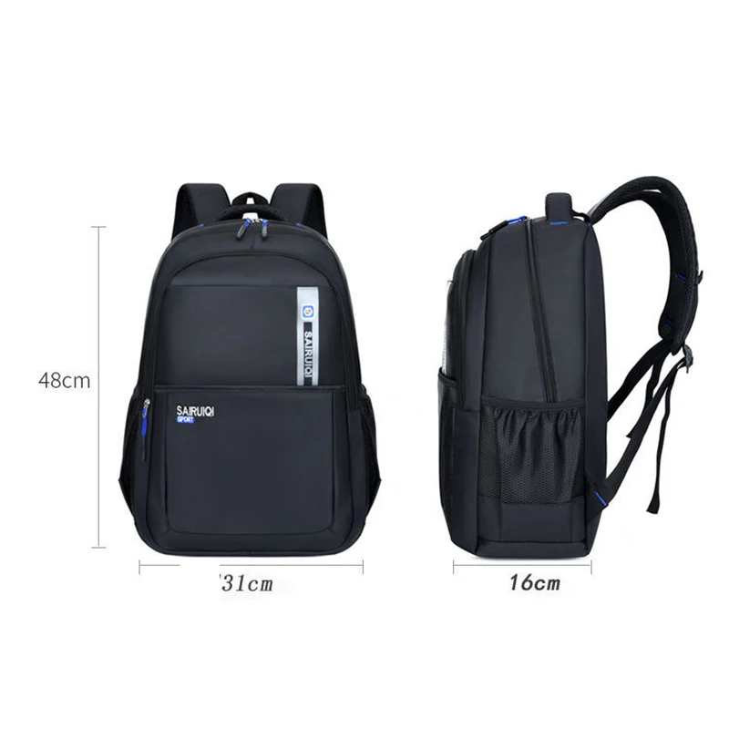 New Simple waterproof Men's Backpack Oxford Cloth Material Fashion Multi-functional Large-capacity Outing Travel Student Bag
