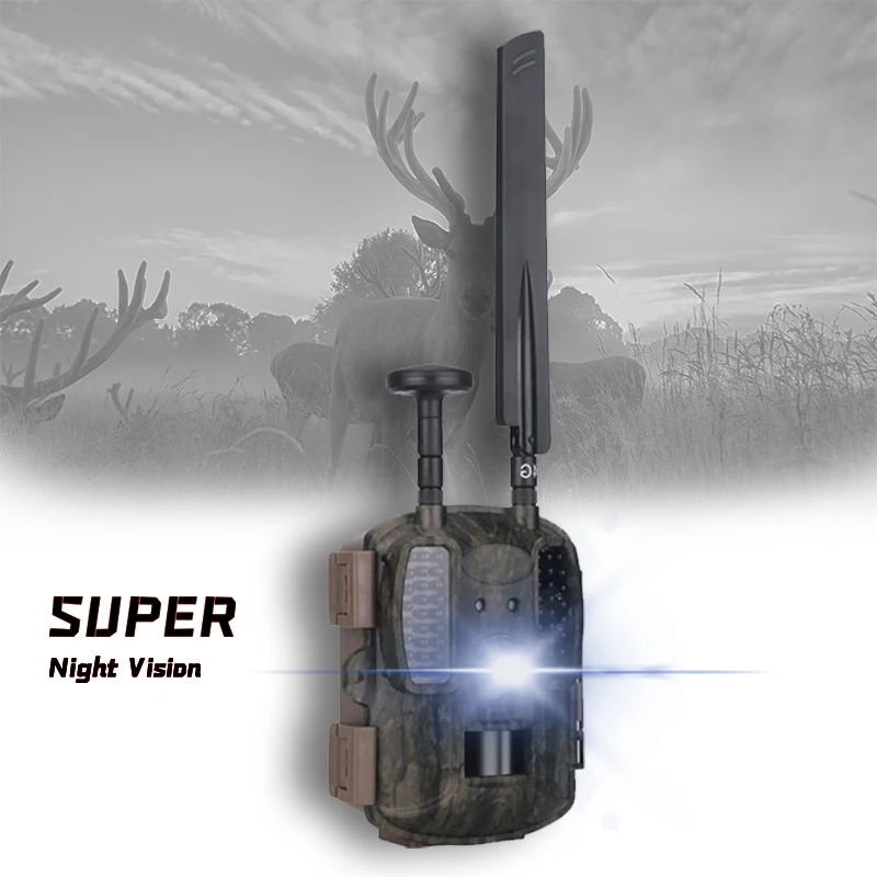 

Hunting Camera 4G Network With GPS 12MP Wild Animal Detector Trail Camera 1080P 0.3S Night Vision
