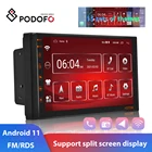 Автомагнитола Podofo, 2 Din, Android 11, GPS, 7 дюймов, мультимедийный плеер для универсального автомобиля Volkswagen, Nissan, Hyundai, Kia, Toyota