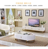 TV Stand Living Room monitor stand mueble stalinite stainless steel marble designer tv table + Coffee centro Table +corner table