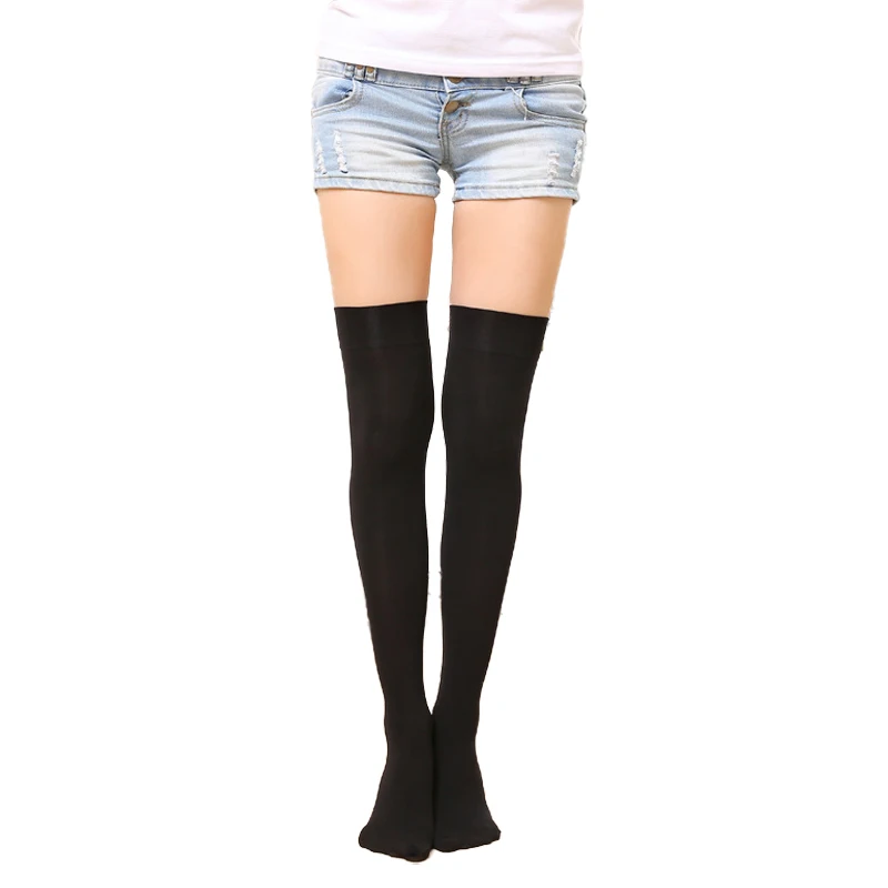 Гольфы женские прозрачные сексуальные чулки однотонные высокие до бедра выше