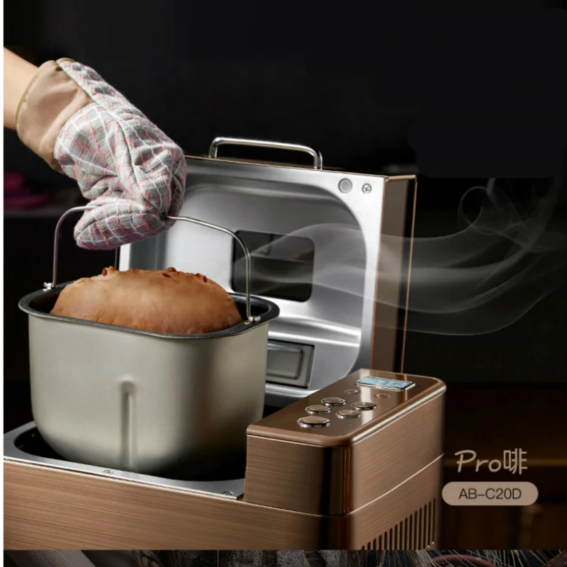 

máquina de pan eléctrica totalmente automática para el hogar, mezclador silencioso pequeño, moño de desayuno al horno fermentado