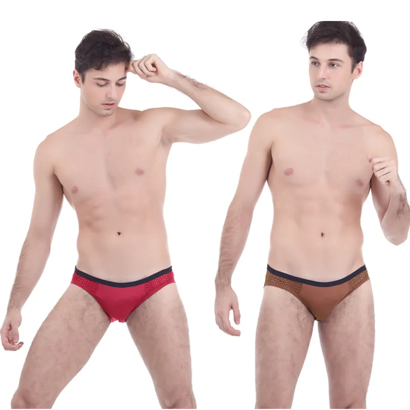 Женское Сетчатое сексуальное нижнее белье из ледяного шелка мужские трусы