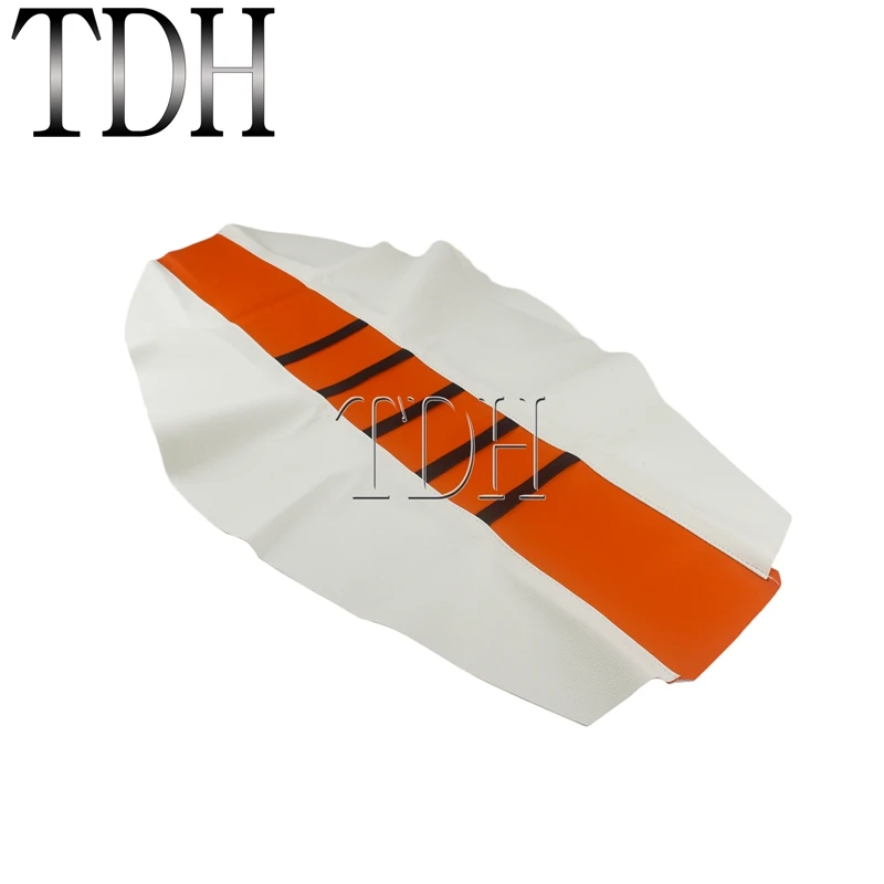 white orange MX Enduro оранжевый ребристые тяги сиденье для захвата чехол для KTM SX EXC XCW SX EXC XCF SX SX-F шесть дней 65 85 125 150 250 350 450 500 для мотокросса - Цвет: white orange