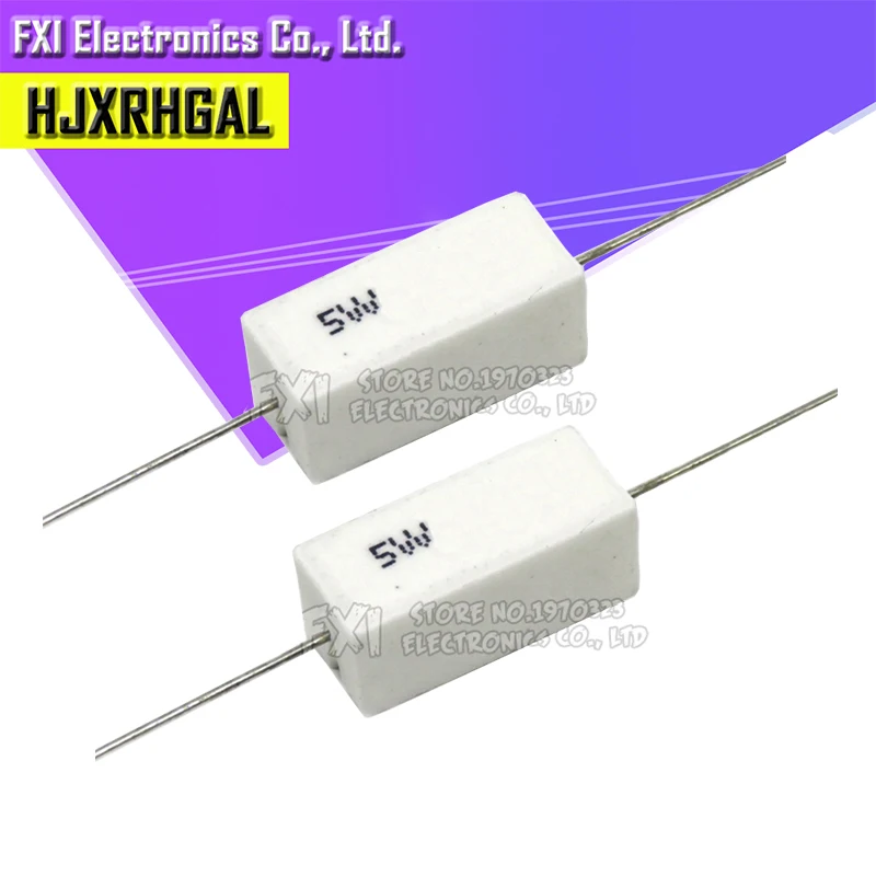 

10pcs 5W 0.1 ohm Cement resistance 0.1R 0.1ohm