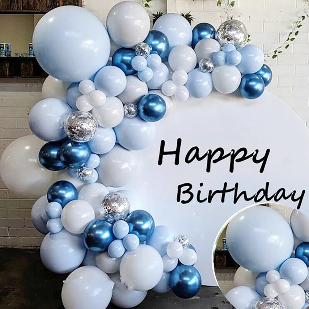 

1Set Birthday Balloons Garland Arch Kit Pink Gold Blue Latex Balloon Wedding Baby Shower Anniversary Party Supplies Decoration