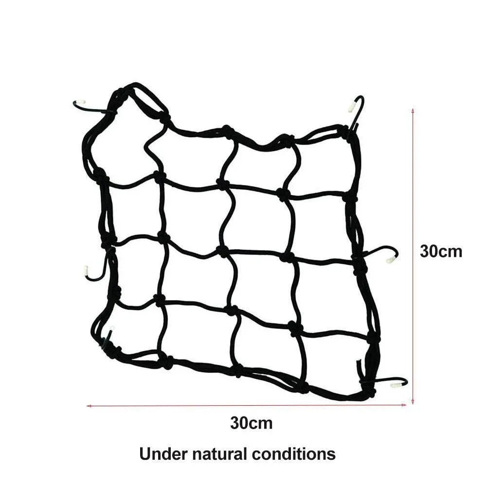 

Net Luggage Mesh Auto Car Bike Bungee Cargo Helmet Trunk 30x30cm Accessories Hold Down Luggage Mesh Motorcycle