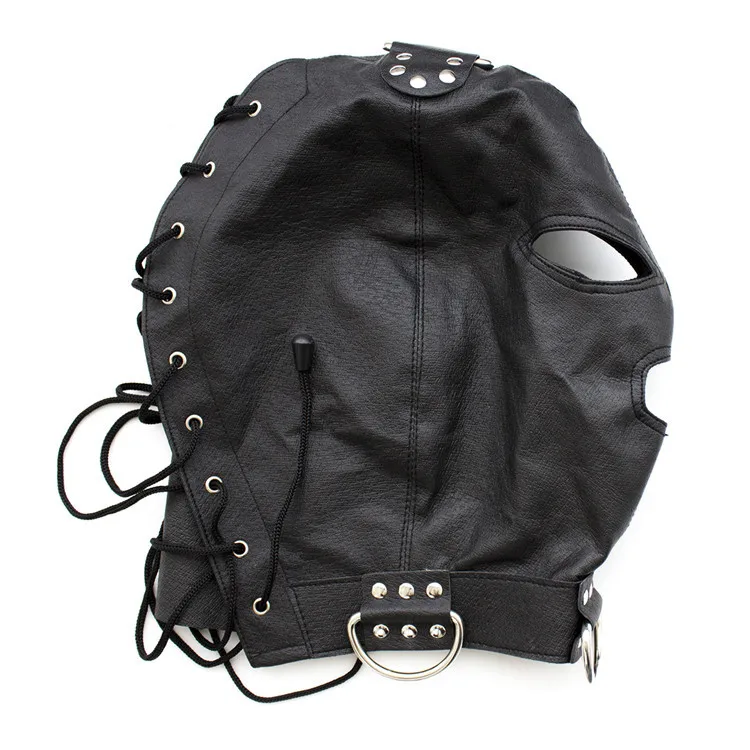 Сердце-образный кляп садо Кепки из искусственной кожи глаз маска раб открытый