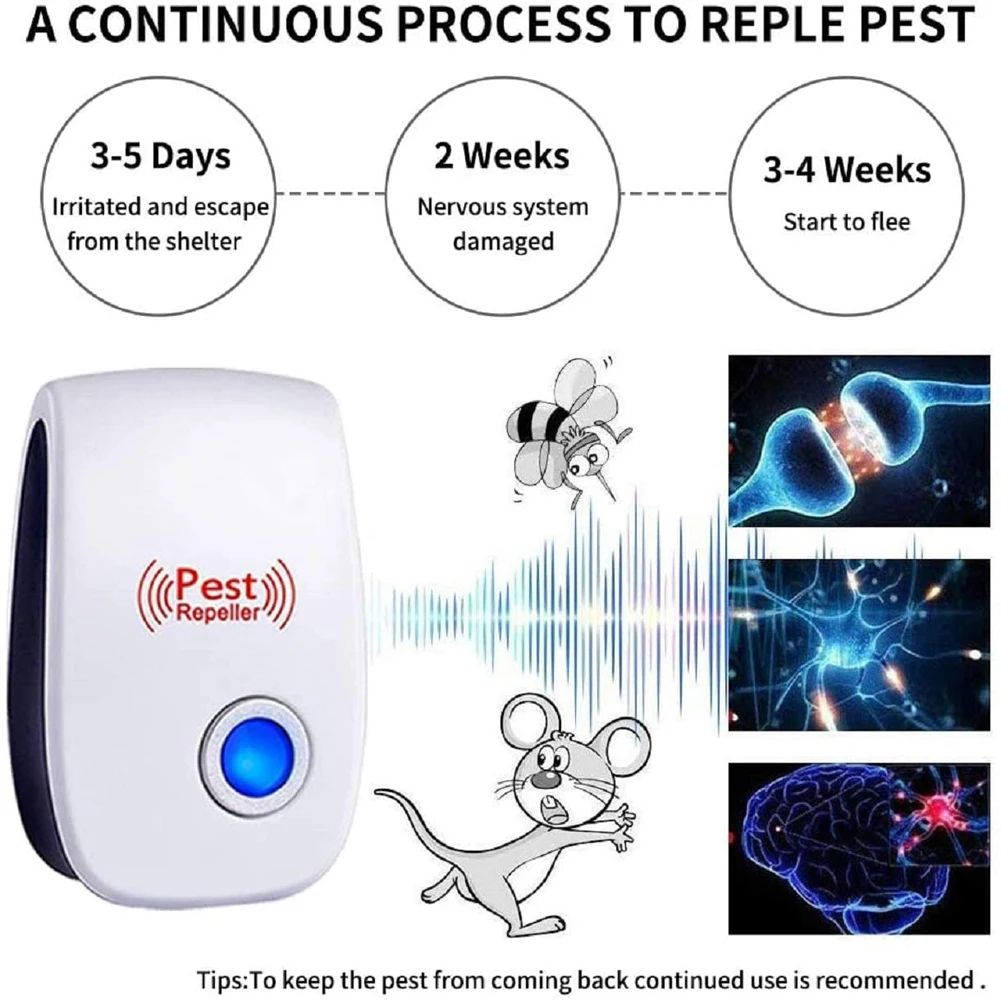 GO FOLLOW Mosquito Killer Lamp Rodent Control Indoor Cockroach Insect Ultrasonic Pest Repeller Electronic Repellent | Лампы и