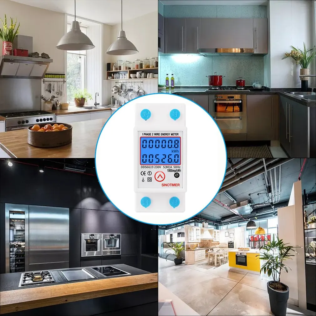 

Digital Din Rail Energy Meter Zero Kwh Energy Meter Voltage Current Power Consumption Meter Wattmeter 220v AC Electricity