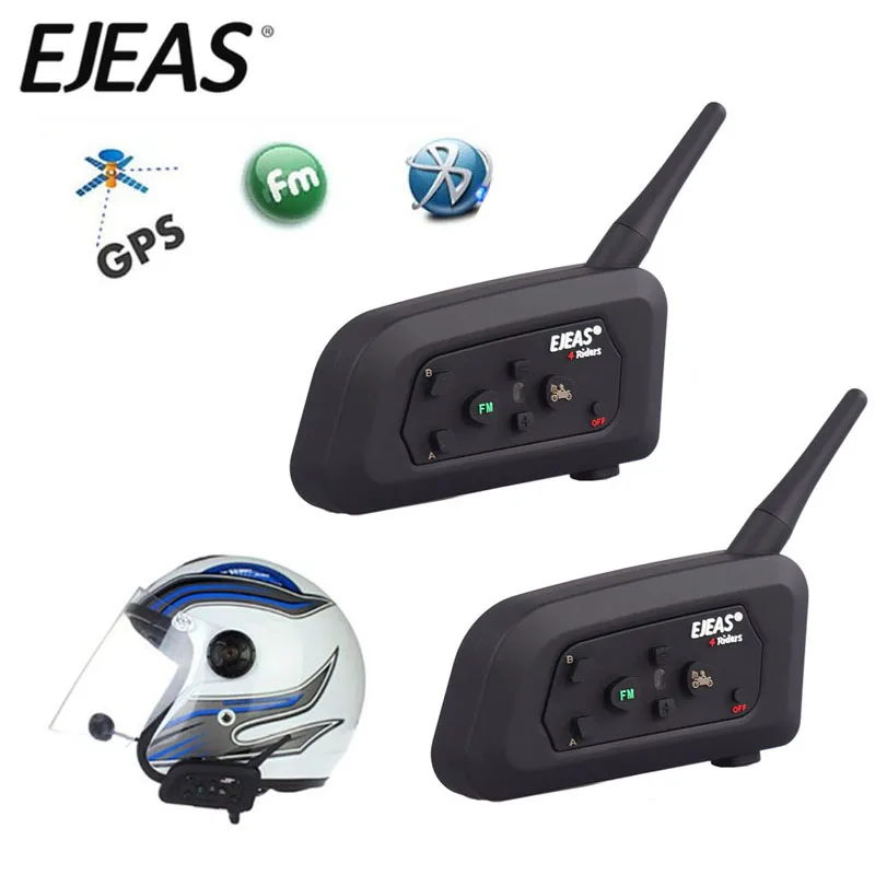Беспроводная Bluetooth-гарнитура для мотоциклетного шлема 2 шт. | Автомобили и