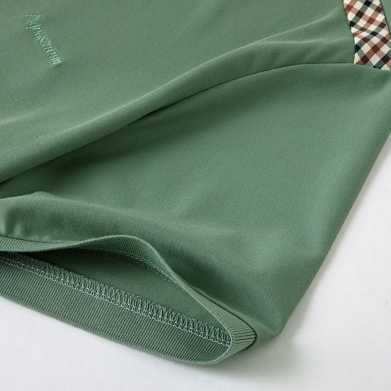 

Spring and Autumn Striped Short Sleeve Polo Shirt Men's Summer British Fashion Men's Cotton Lapel Knitted POLO Shirt