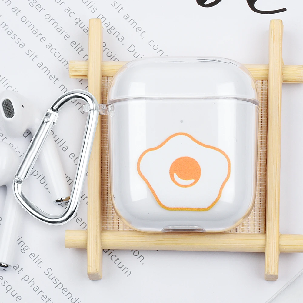 Футляр для наушников для Apple AirPods 2 зарядных ящики милый мультфильм Жесткий ПК прозрачный чехол для Airpods прозрачный чехол с крючками