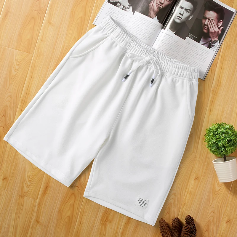 Mens Shorts Casual 2021 Summer Beach Sport Joggers Plain Half Trousers Solid Color Knee Length Pants Male Breathable Cool | Мужская