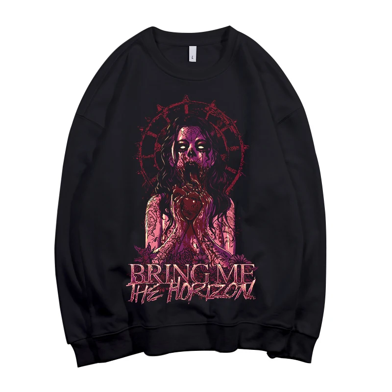 Кровоhoof Bring Me The Horizon тяжелый металл унисекс с круглым вырезом хлопковая