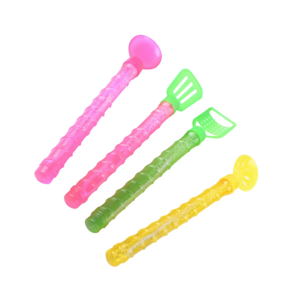 

4pcs Kids Bubble Wands Beach Style Bubble Sticks Summer Party Favor (Multicolor)