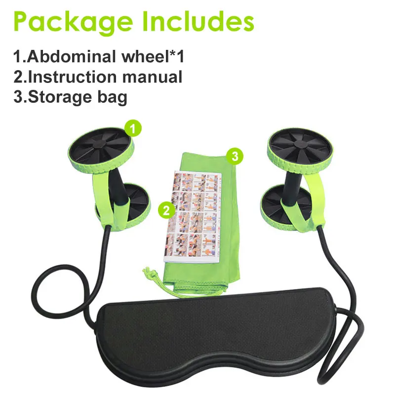 

AB Roller Wheels Stretch Elastic Abdominal Resistance Pull Rope Tool AB Roller Abdominal Arm Waist Leg Muscle Trainer Exercise