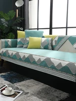 mink velvet fabric sofa cushion non slip high grade thick sofa cover custom corner sofa soft plush slipcover
