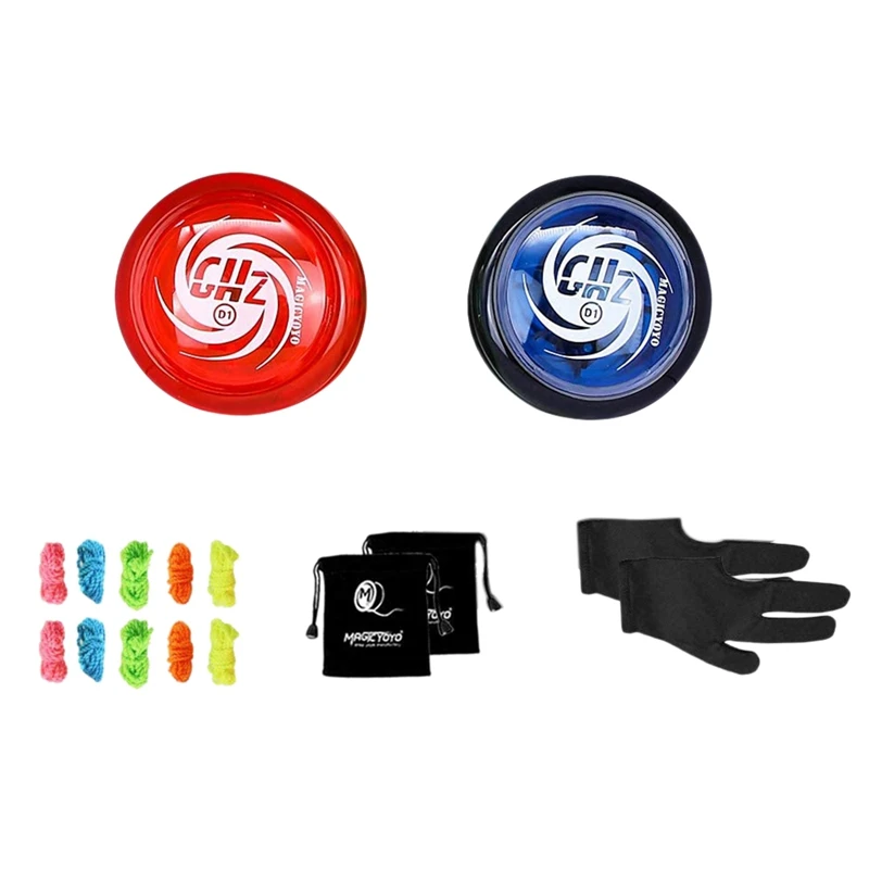 

MAGICYOYO D1 GHZ Looping Yoyo Responsive Yoyo for Kids, Beginner Yo Yo with 10 Replacement Strings,Yo-Yo Glove,2 Bag