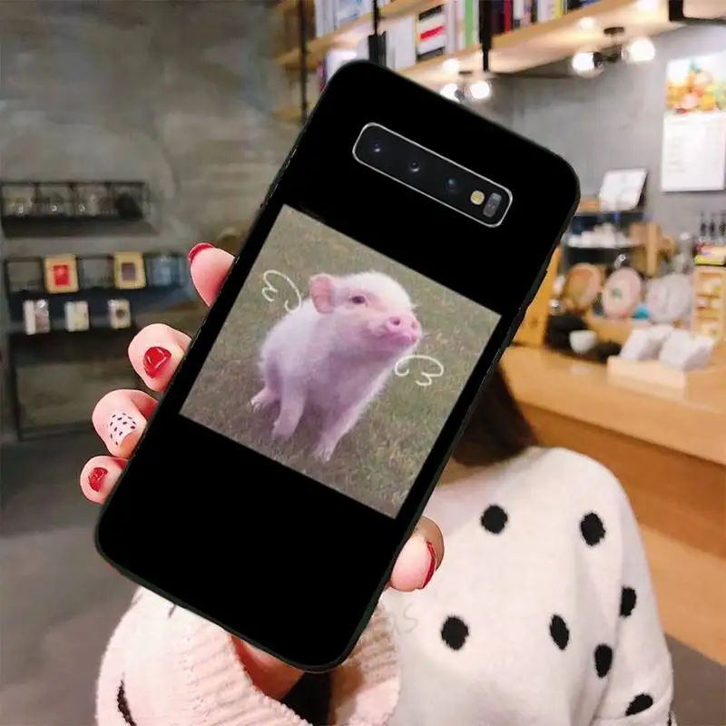 

Cute Little Pink Pet Pig Phone Case For Samsung A50 A51 A71 A20E A20S S10 S20 S21 S30 Plus ultra 5G M11 funda shell