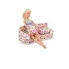 Аксессуары для шарнирных кукол, диван-диван с цветочной тканью, симпатичная мебель для кукольного дома, стул, аксессуары для гостиной, кукольный домик с барбидом Gi