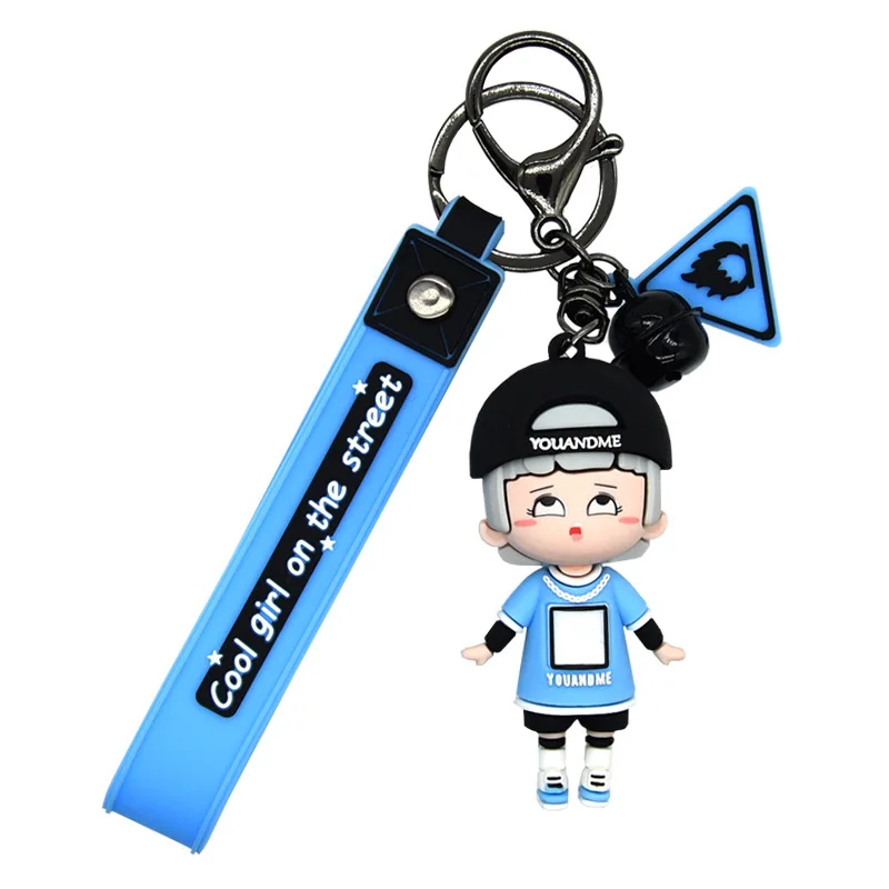 

Cool Girl Keyring Fashion Web Celebrity Cute Little Girl Keychain Pendant Creative Ornaments Doll Machine Gifts Keychains