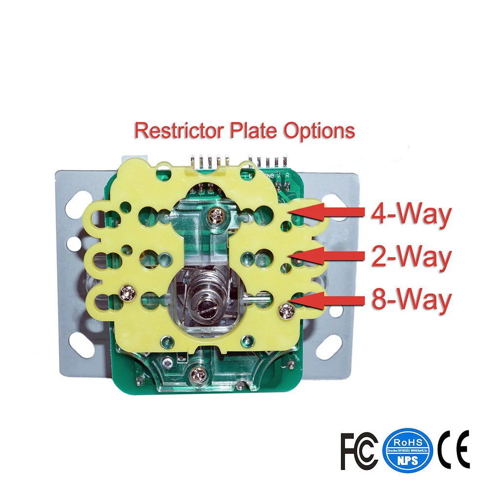 2 шт. семь разных цветов с подсветкой аркадный джойстик кристальным верхним