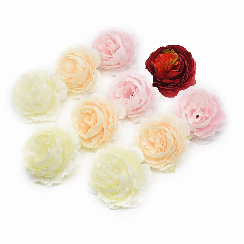 

100pcs wholesale peony Christmas home decorations fake flowers for scrapbooking bridal accessories clearance Artificial flowers