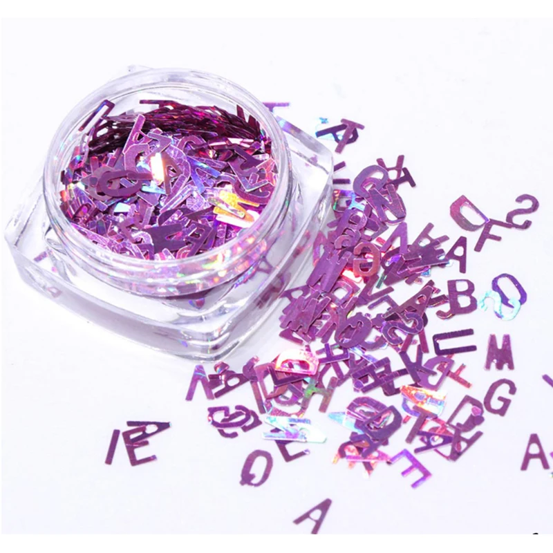 5 комплектов блестки для дизайна ногтей смешанные размеры буквы дизайн флеш