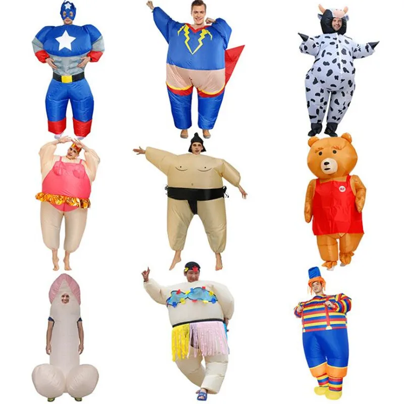 Надувная Одежда Костюм для взрослых на Хэллоуин и косплея шоу бар Танцевальная