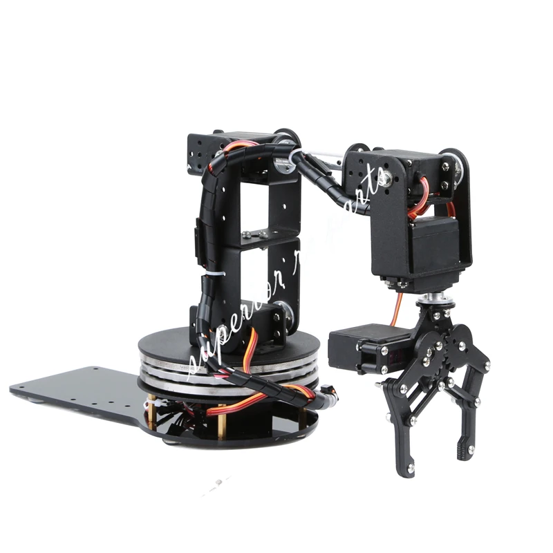 Arduino Robot 6 dof, Алюминиевый зажим коготь крепление Механическая Роботизированная рука сервоприводы металлический Сервоприводы с вращающимся фланцем база скидка 20