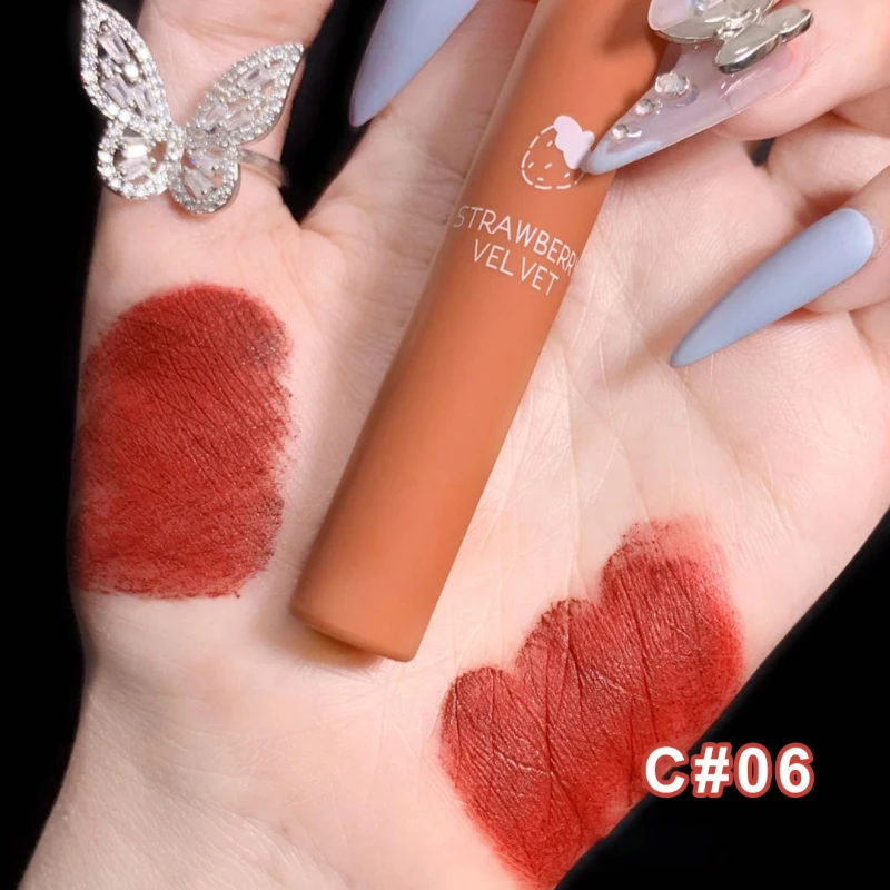 

Long Tube Lip Glaze Matte Velvet Lip Gloss Beauty Long Lasting Waterproof Lips Makeup 6 Styles Hot Cosmeitc Product TSLM1