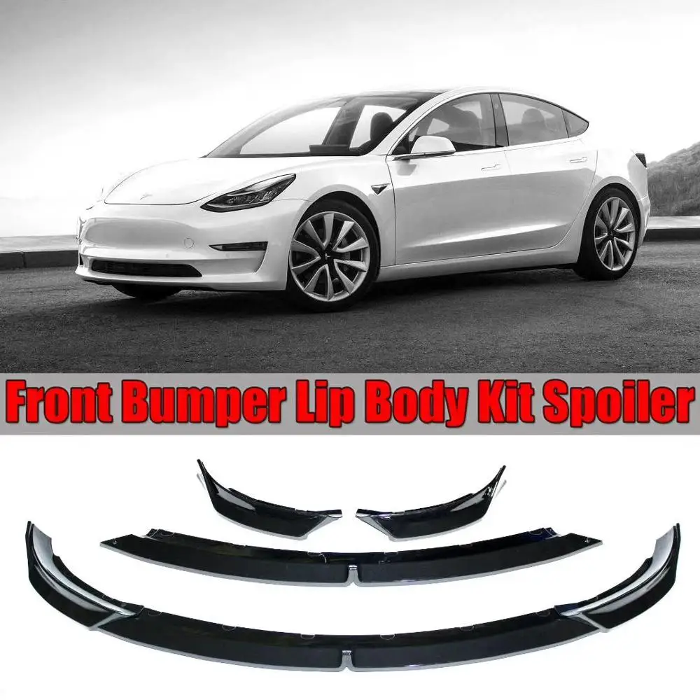Для тела Tesla Model 3 спойлер 2018-2019 ABS задний передний бампер диффузор защита |