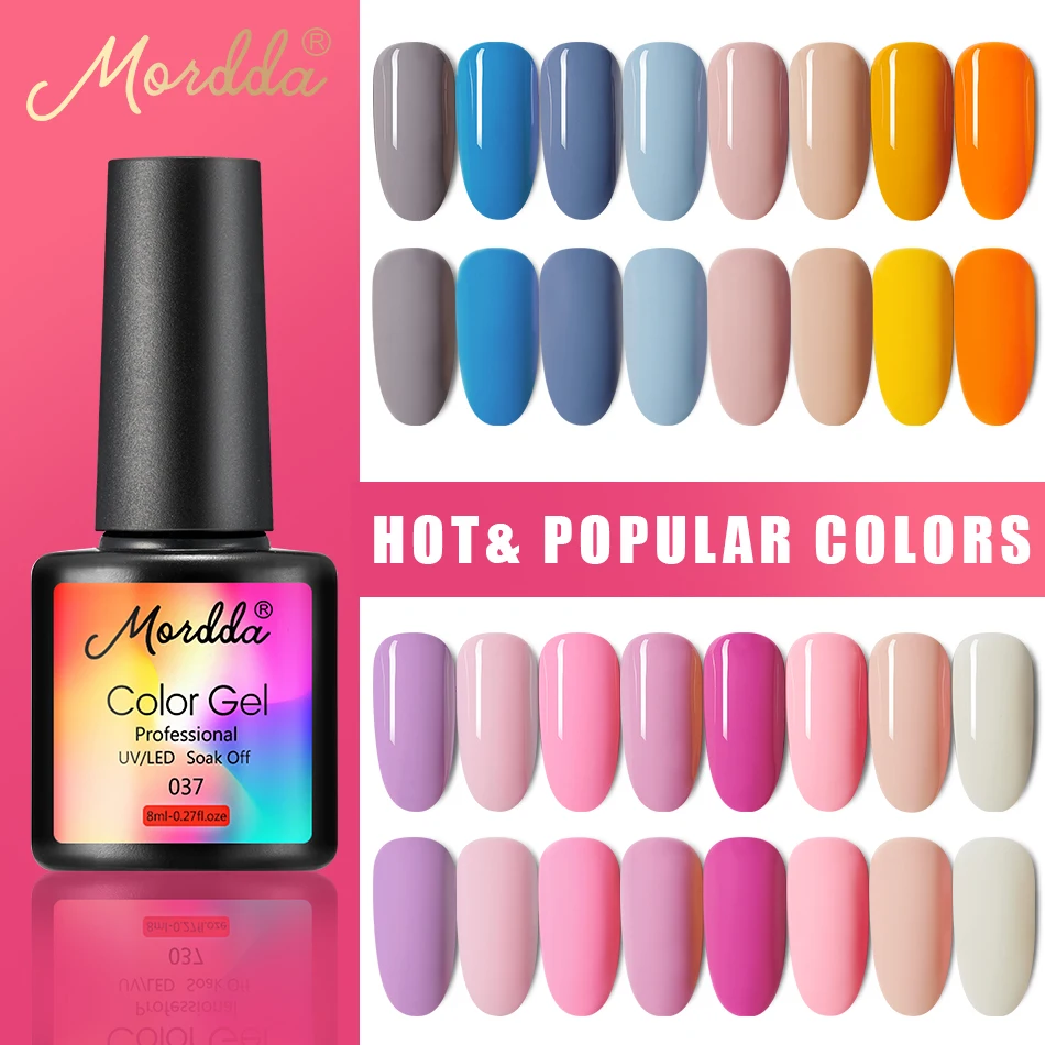 Гель лак для ногтей MORDDA СВЕТОДИОДНЫЙ УФ удаляемый замачиванием стойкая