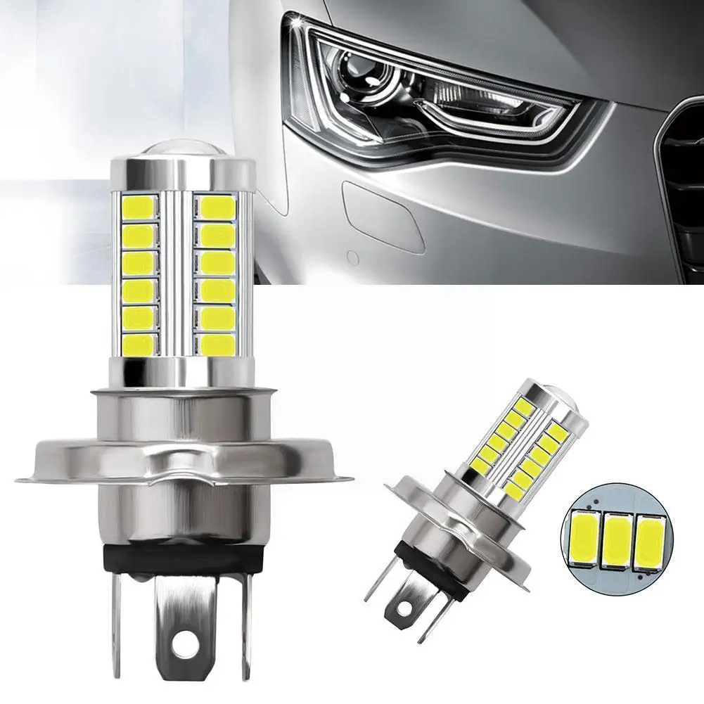 

Передние фары H4 33 5630smd, суперъяркие белые Противотуманные фары 12 В, автомобильные фары дальнего света D8H1