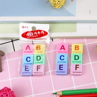 6pcsbag mini english alphabet eraser letter recognition and fun teaching colorful rubber creative school supplies stationery