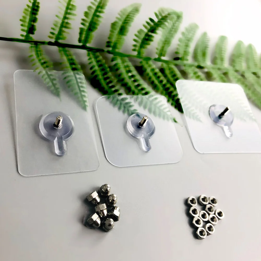 

10pcs Self Adhesive Screws Stickers Home Wall Hooks Door Hook Kitchen Hooks