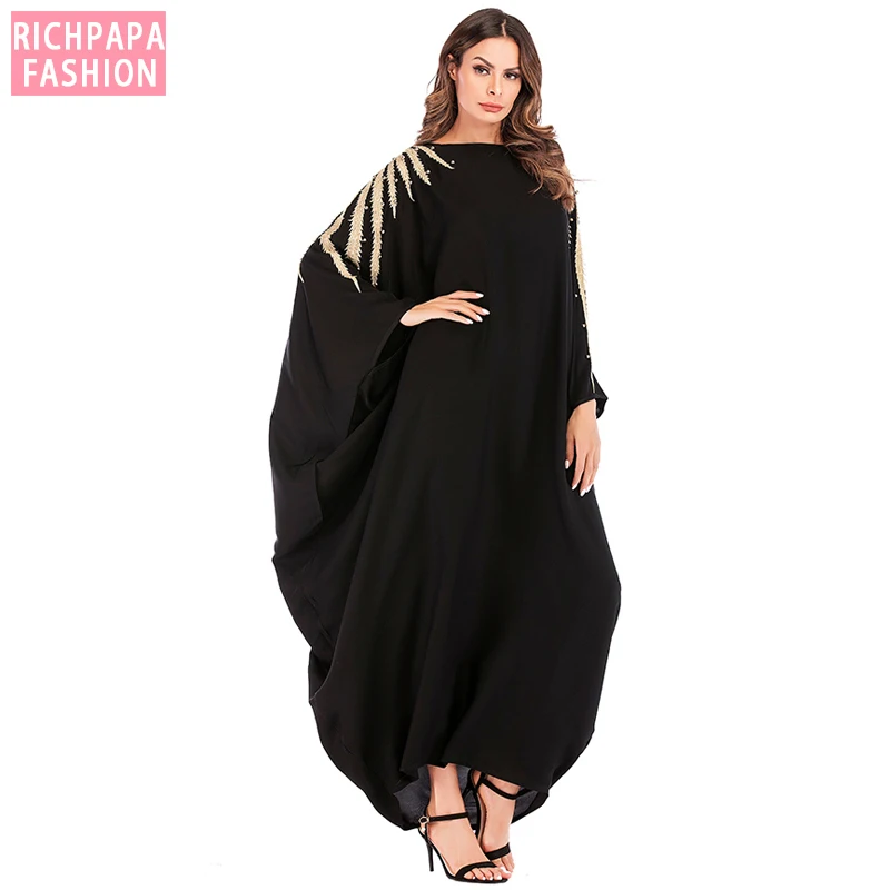 Abaya Dubai Kaftan Arab Islam Qatar Uae Pearls Muslim Hijab Dress Oman Caftan Jilbab Abayas For Women Turkish Islamic Clothing |