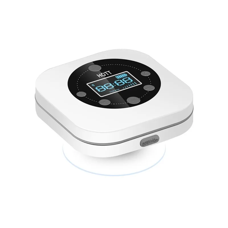 

2020 New Bathroom Waterproof Bluetooth Speaker With FM Radio, Hands-Free Call, Long Playback, Clock Display