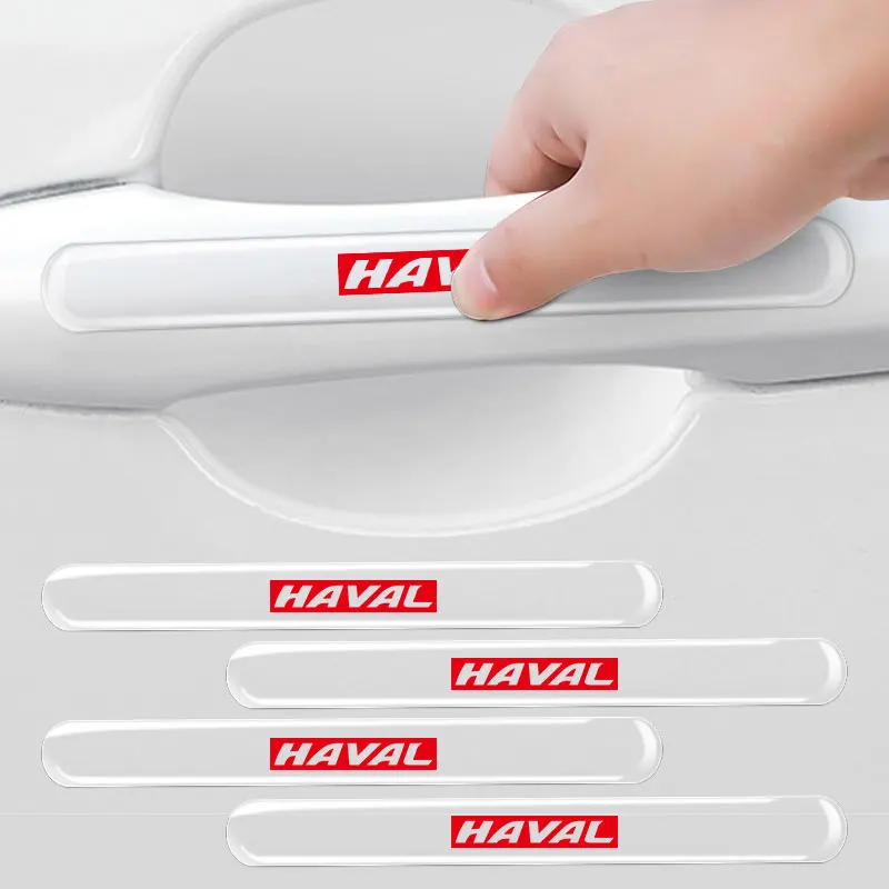 

4Pcs Car Door Transparent Anti-collision Protector Bar Stickers Rear View Mirror Cover Strip For Haval F7 H6 F7x H2 H3 H5 H7 M4
