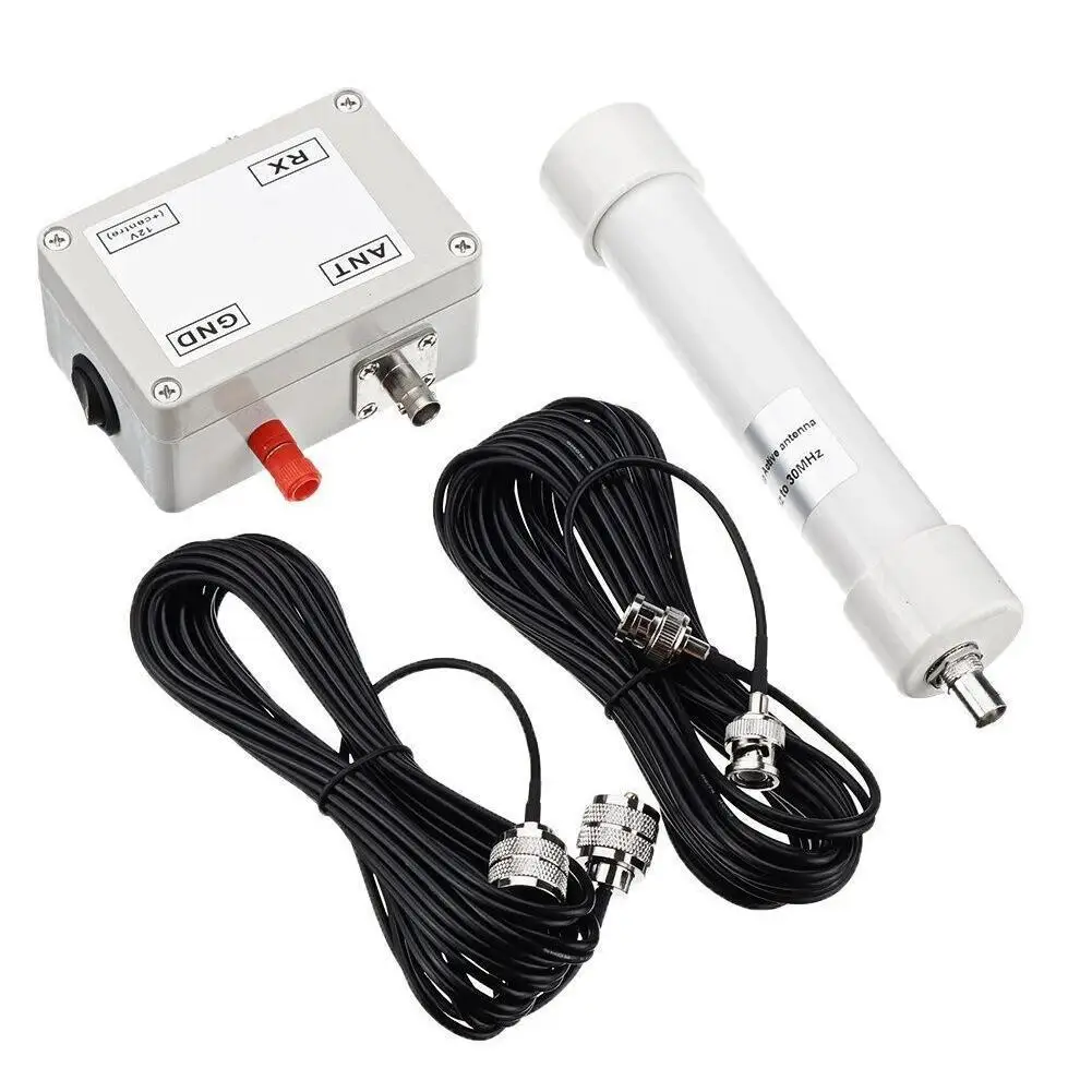 High Quality Active Receiving Antenna Mini Whip VLF LF HF VHF SDR Antennas With Connect Cable Signal Receive 10KHz-30MHz