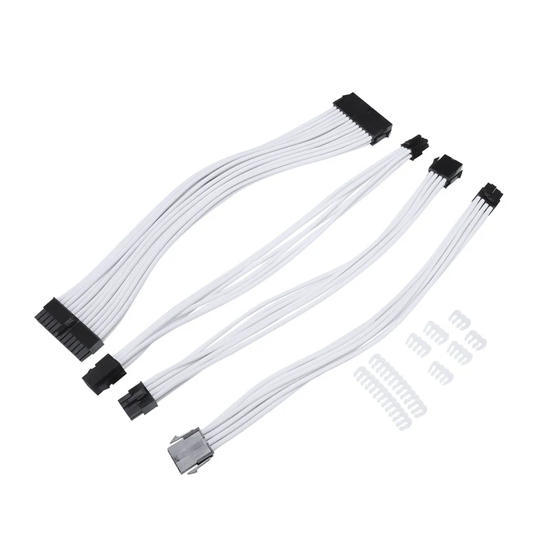 Базовый набор удлинительных кабелей 1 шт. Atx 24Pin/Eps 4 + 4Pin/Pci E 8Pin/Pci 6Pin удлинитель
